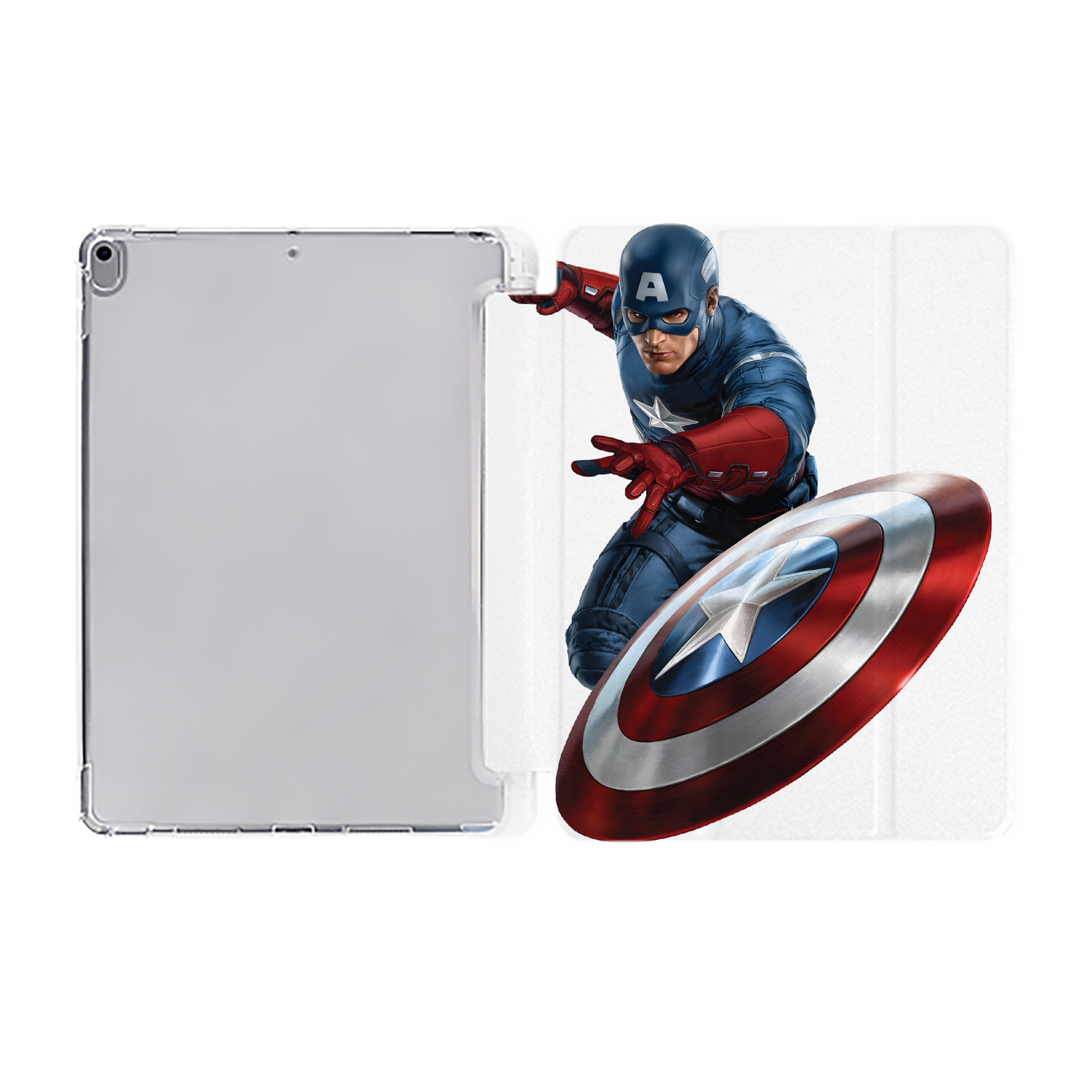 （画像用） アベンジャーズ The Avengers IPad ケース ペン収納付き 三つ折りスタンド PUレザー×シリコン 対応機種9.5/10.5/10.9インチ